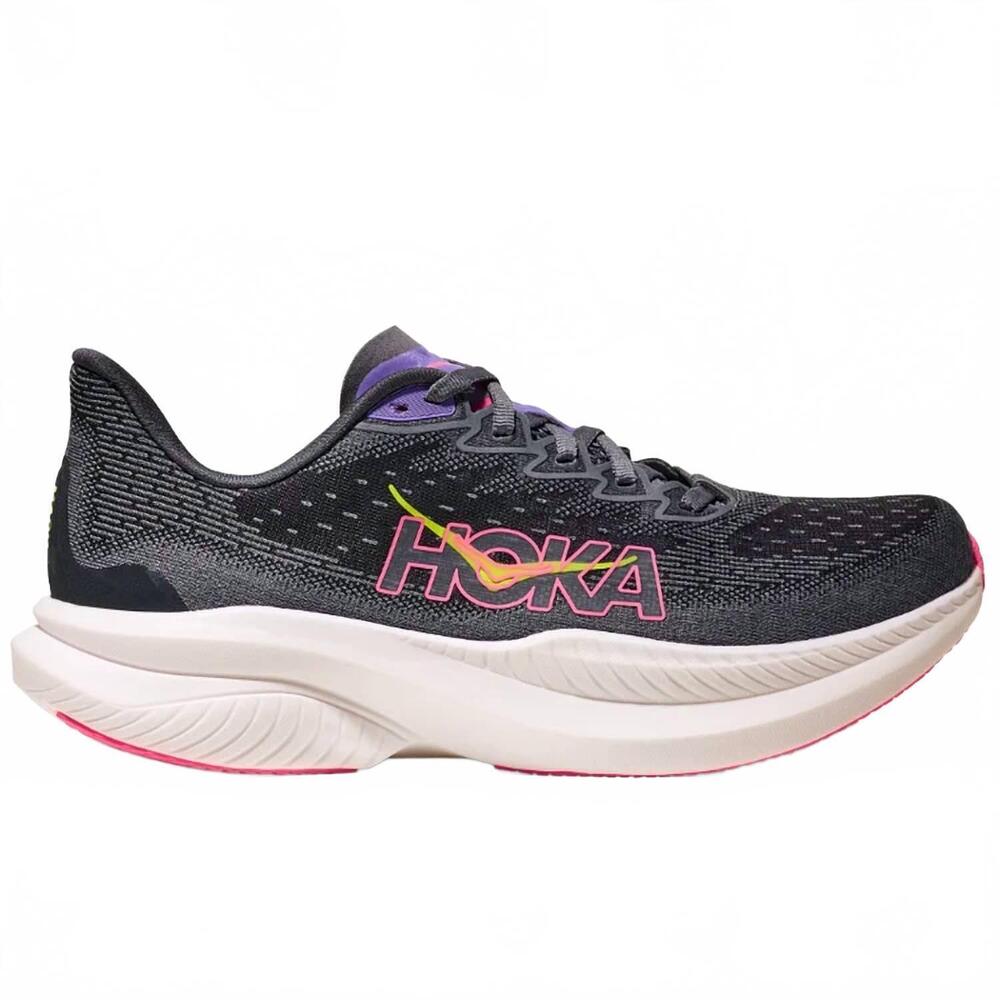 NEW HOKA women's mach 6 running shoes in grey skies/charcoal grey